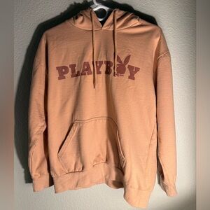 PLAYBOY Peach Hoodie for Men Size Medium